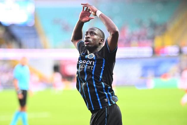Club Brugge v Salzburg - UEFA Champions League BRUGGE, BELGIUM - AUGUST 12 : Forbs Carlos forward of Club Brugge celebrates scoring a goal during the UEFA Champions League 2025 26 third qualifying round second leg between Club Brugge and Salzburg on August 12, 2025 in Brugge, Belgium, 12 08 2025 Brugge Belgium  Copyright: xGvgx