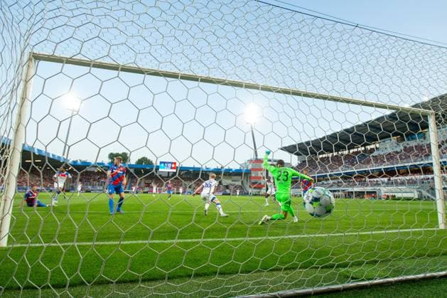 Danilo Pereira da Silva of Rangers shot is turned into the net by Lyall Cameron to score during the UEFA Champions League Third Round qualifying second leg at the Doosan Arena, Plzen. Viktoria Plzen v Rangers, UEFA Champions League, 3rd Qualifying Round, Second Leg, Football, Doosan Arena, Plzen, Czech Republic, UK - 12 Aug 2025Plzen Doosan Arena Czech Republic EDITORIAL USE ONLY No use with unauthorised audio, video, data, fixture lists, club league logos or live services. Online in-match use limited to 120 images, no video emulation. No use in betting, games or single club league player publications. Copyright: xRangersxFC Shutterstockx 15438242fv