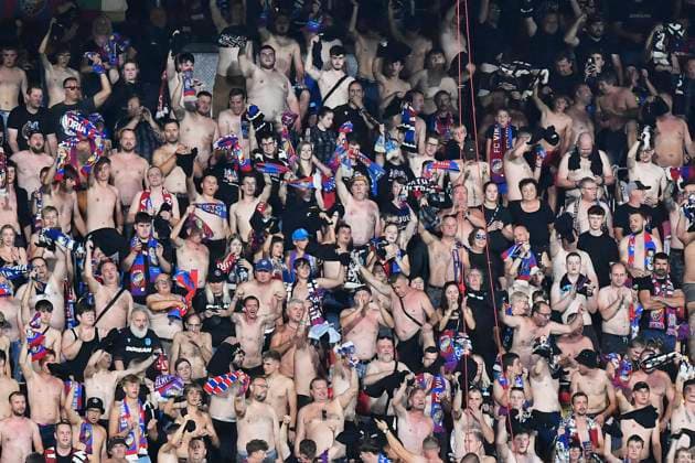 Pilsen fans after the 3rd qualifying round match FC Viktoria Plzen vs Glasgow Ranger, Plzen, August 12, 2025. (CTKxPhoto MiroslavxChaloupka) CTKPhotoP2025081206618  CTKPhotoP2025081206618