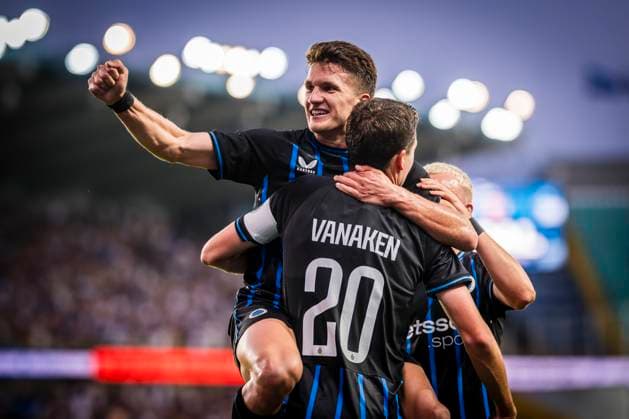 Club Brugge v Salzburg - UEFA Champions League BRUGGE, BELGIUM - AUGUST 12 : Vanaken Hans midfielder of Club Brugge celebrates scoring a goal during the UEFA Champions League 2025 26 third qualifying round second leg between Club Brugge and Salzburg on August 12, 2025 in Brugge, Belgium, 12 08 2025 Brugge Belgium  Copyright: xGvgx