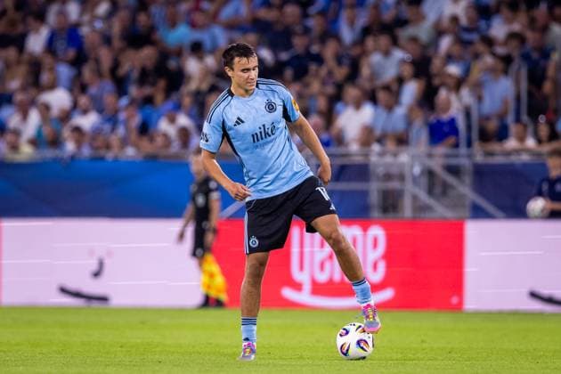 SLOVAN BRATISLAVA - KAIRAT ALMATY David Strelec of Slovan during third qualifying round of UEFA Champions League football match between SK Slovan Bratislava and Kairat Almaty. Bratislava, Slovakia, August 12, 2025. Copyright: xx 080A4864