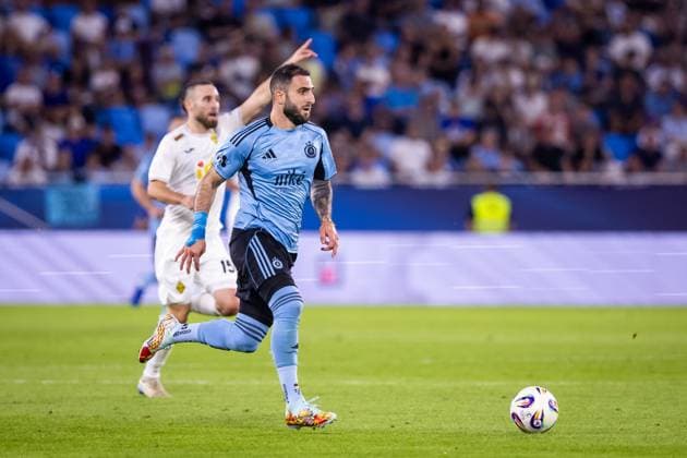 SLOVAN BRATISLAVA - KAIRAT ALMATY Tigran Barseghyan of Slovan during third qualifying round of UEFA Champions League football match between SK Slovan Bratislava and Kairat Almaty. Bratislava, Slovakia, August 12, 2025. Copyright: xx 080A4976
