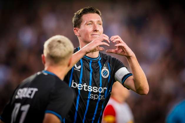 Club Brugge v Salzburg - UEFA Champions League BRUGGE, BELGIUM - AUGUST 12 : Vanaken Hans midfielder of Club Brugge celebrates scoring a goal during the UEFA Champions League 2025 26 third qualifying round second leg between Club Brugge and Salzburg on August 12, 2025 in Brugge, Belgium, 12 08 2025 Brugge Belgium  Copyright: xGvgx