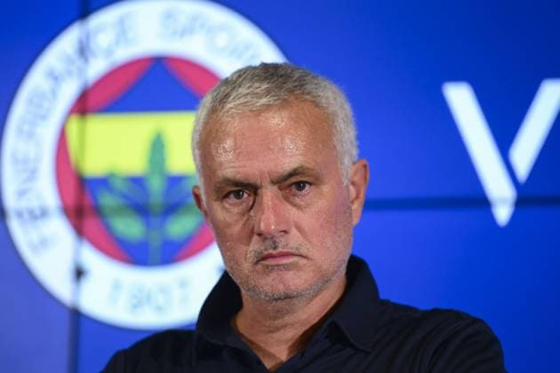 Fenerbahce v Feyenoord - UEFA Champions League ISTANBUL, TURKIYE - AUGUST 12: Head coach Jose Mourinho of Fenerbahce speaks during a press conference, PK, Pressekonferenz after the UEFA Champions League third qualifying round second-leg football match between Fenerbahce and Feyenoord at Chobani Stadium in Istanbul, Turkiye on August 12, 2025. Arif Hudaverdi Yaman Anadolu Istanbul Turkey. Editorial use only. Please get in touch for any other usage.  Copyright: x2025xAnadoluxArifxHudaverdixYamanx