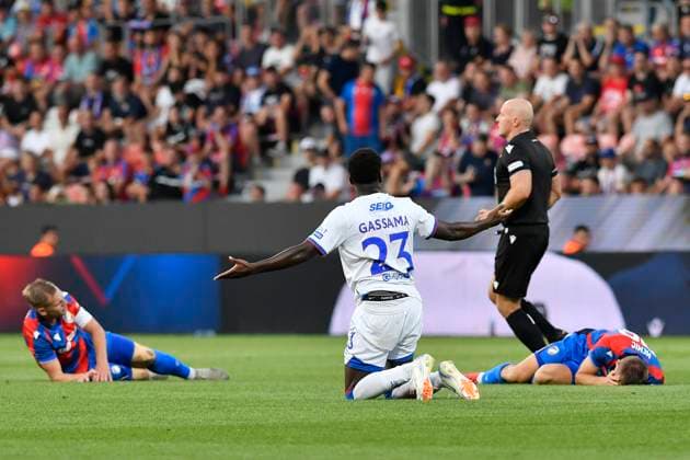 Djeidi Gassama (Glasgow) in action during the 3rd qualifying round match FC Viktoria Plzen vs Glasgow Ranger, Plzen, August 12, 2025. (CTKxPhoto MiroslavxChaloupka) CTKPhotoP2025081206774  CTKPhotoP2025081206774