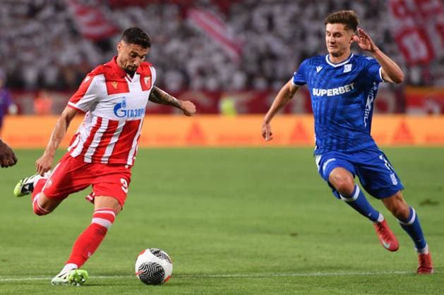 CRVENA ZVEZDA vs LECH RADE KRUNIC, football player of Lech Poznan during UEFA Champion League qualification match against Crvena Zvezda, at Stadium Rajko Mitic. Belgrade, 12.08.2025 photo: MN Press Photo Agency FOOTBALL, UEFA CHAMPION LEAGUE QUALIFICATIONS MATCH, CRVENA ZVEZDA, RED STAR, LECH POZNAN Belgrade Stadium Rajko Mitic Serbia Copyright: xMarkoxMetlas xMNxPressx