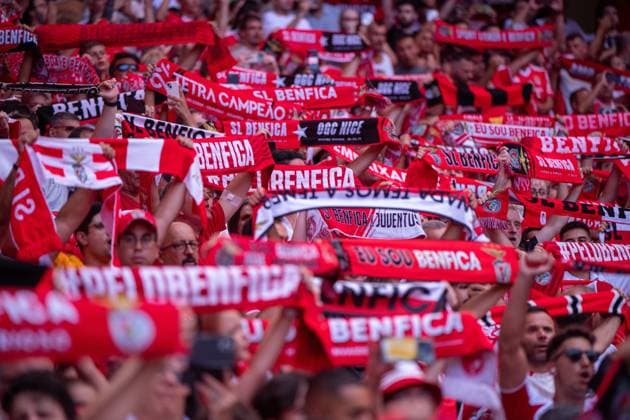 August 12, 2025, Lisboa, Lisboa, Portugal: SL Benfica supporters seen during the UEFA Champions League 3rd round second leg football match between SL Benfica and OGC Nice at Estadio do Lisboa e Benfica on August 12, 2025 in Lisboa, Portugal. Lisboa Portugal - ZUMAl192 20250812_zsp_l192_025 Copyright: xMiguelxLemosx