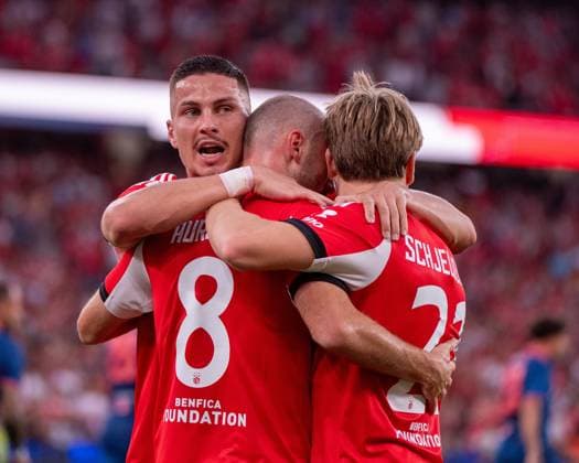 August 12, 2025, Lisboa, Lisboa, Portugal: AURSNES from SL Benfica seen celebrating his goal during the UEFA Champions League 3rd round second leg football match between SL Benfica and OGC Nice at Estadio do Lisboa e Benfica on August 12, 2025 in Lisboa, Portugal. Lisboa Portugal - ZUMAl192 20250812_zsp_l192_045 Copyright: xMiguelxLemosx