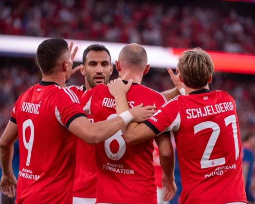 August 12, 2025, Lisboa, Lisboa, Portugal: AURSNES from SL Benfica seen celebrating his goal during the UEFA Champions League 3rd round second leg football match between SL Benfica and OGC Nice at Estadio do Lisboa e Benfica on August 12, 2025 in Lisboa, Portugal. Lisboa Portugal - ZUMAl192 20250812_zsp_l192_047 Copyright: xMiguelxLemosx