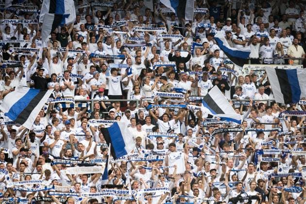 250812 Fans of FC Copenhagen during the UEFA Champions League qualifier football match between FC Copenhagen and Malmö FF on August 12, 2025 in Copenhagen Photo Christoffer Borg Mattisson BILDBYRAN COP 261 PA1061 fotboll football soccer fotball uefa champions league champions league fc copenhagen malmö ff bbeng kval fc köpenhamn  Copyright: CHRISTOFFERxBORGxMATTISSON BB250812CB136