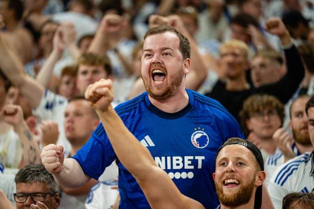 FC Copenhagen v Malmo FF, UEFA Champions League qualification, Copenhagen, Denmark Copenhagen, Denmark. 12th, August 2025. Football fans of FC Copenhagen seen on the stands at the UEFA Champions League qualification match between FC Copenhagen and Malmo FF at Parken in Copenhagen. Denmark, Copenhagen  Copyright: xGonzalesxPhoto TobiasxJorgensenx