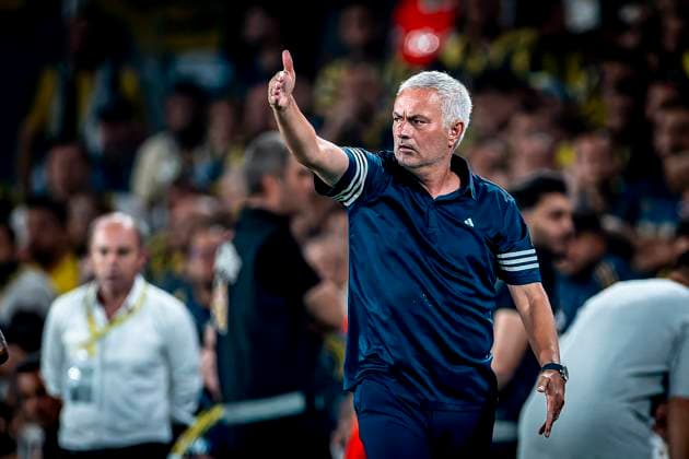 Fenerbahce SK trainer Jose Mourinho during the match Fenerbahce Feyenoord at the Åžükrü SaracoÄülu Spor Kompleksi for the Champions League Third qualifying round 2nd leg season 2025 2026 in ISTANBUL, Turkey on 10 august 2025, photo by Marcel van Dorst EYE4images DeFodi Images