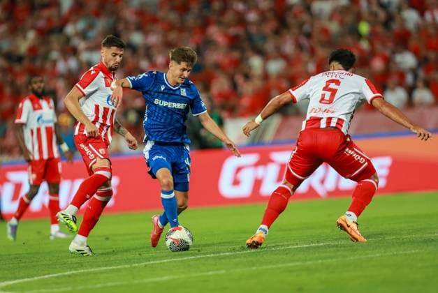2025.08.12 Belgrad Pilka nozna Eliminacje Ligi Mistrzow UEFA Liga Mistrzow 2025 2026 Crvena zvezda - Lech Poznan N z Leo Bengtsson Foto Henryk Lipinski PressFocus 2025.08.12 Belgrad Football UEFA Champions League 2025 20246 Fourth Qualifying Round Rakow Czestochowa - FC Kobenhavn Leo Bengtsson Credit: Henryk Lipinski PressFocus NEWSPIX.PL --- newspix.pl 