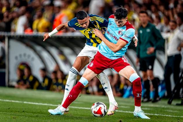 Fenerbahce SK forwarder Youssef En Nesyri, Feyenoord Rotterdam defender Anel Ahmedhodzic during the match Fenerbahce Feyenoord at the Åžükrü SaracoÄülu Spor Kompleksi for the Champions League Third qualifying round 2nd leg season 2025 2026 in ISTANBUL, Turkey on 10 august 2025, photo by Marcel van Dorst EYE4images DeFodi Images