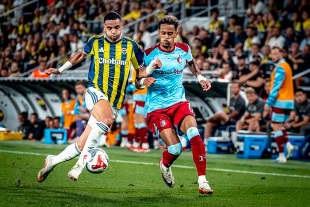 Fenerbahce SK forwarder Youssef En Nesyri, Feyenoord Rotterdam forwarder Goncalo Borges during the match Fenerbahce Feyenoord at the Åžükrü SaracoÄülu Spor Kompleksi for the Champions League Third qualifying round 2nd leg season 2025 2026 in ISTANBUL, Turkey on 10 august 2025, photo by Marcel van Dorst EYE4images DeFodi Images