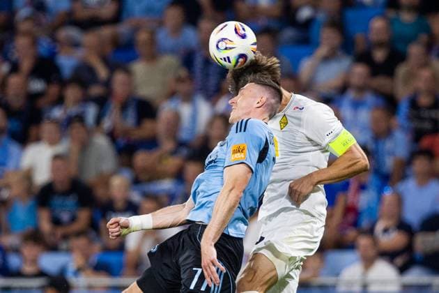 SLOVAN BRATISLAVA - KAIRAT ALMATY Danylo Ignatenko of Slovan during third qualifying round of UEFA Champions League football match between SK Slovan Bratislava and Kairat Almaty. Bratislava, Slovakia, August 12, 2025. Copyright: xx 080A5452