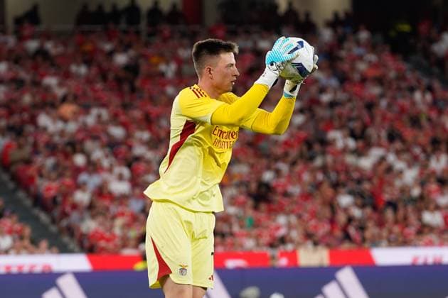 August 12, 2025, Lisbon, Portugal: Anatolit Trubin of SL Benfica is seen in action during UEFA Champions League 2025 26 Third qualifying round 2nd leg between SL Benfica and OGC Nice at Estadio da Luz. Final score: SL Benfica 2:0 OGC Nice Lisbon Portugal - ZUMAs197 20250812_aaa_s197_151 Copyright: xBrunoxdexCarvalhox