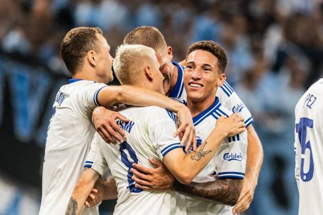 FC Copenhagen v Malmo FF, UEFA Champions League qualification, Copenhagen, Denmark Copenhagen, Denmark. 12th, August 2025. Magnus Mattsson (8) of FC Copenhagen scores for 4-0 during the UEFA Champions League qualification match between FC Copenhagen and Malmo FF at Parken in Copenhagen. Denmark, Copenhagen  Copyright: xGonzalesxPhoto DejanxObretkovicx