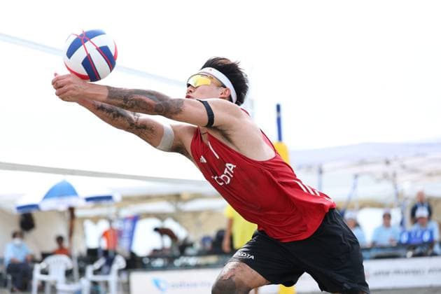 Taito Mizumachi, AUGUST 13, 2025 - Beach volleyball, Beachvolleyball : The 39th Beach Volley Japan, Men s Final at Kugenuma beach, Kanagawa, Japan. Noxthirdxpartyxsales  aflo_300048902