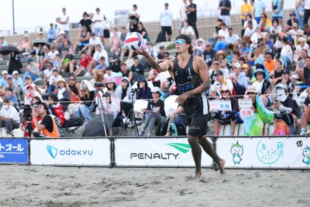Hiroki Dylan Kurokawa, AUGUST 13, 2025 - Beach volleyball, Beachvolleyball : The 39th Beach Volley Japan, Men s Final at Kugenuma beach, Kanagawa, Japan. Noxthirdxpartyxsales  aflo_300048933