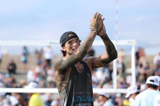 Hiroki Dylan Kurokawa, AUGUST 13, 2025 - Beach volleyball, Beachvolleyball : The 39th Beach Volley Japan, Men s Final at Kugenuma beach, Kanagawa, Japan. Noxthirdxpartyxsales  aflo_300048936