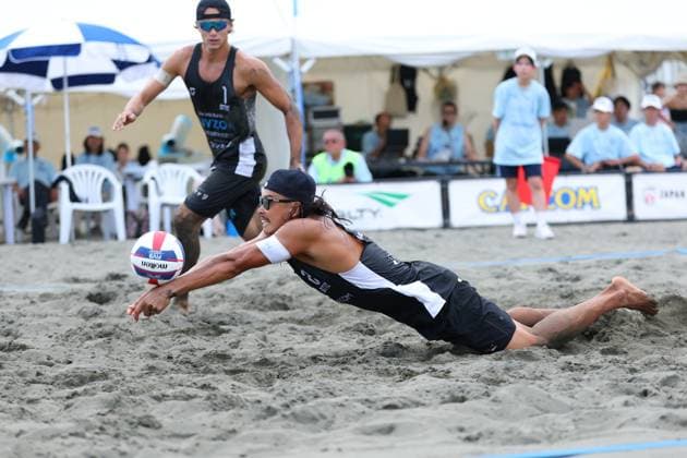 Yoshiumi Hasegawa, AUGUST 13, 2025 - Beach volleyball, Beachvolleyball : The 39th Beach Volley Japan, Men s Final at Kugenuma beach, Kanagawa, Japan. Noxthirdxpartyxsales  aflo_300048942