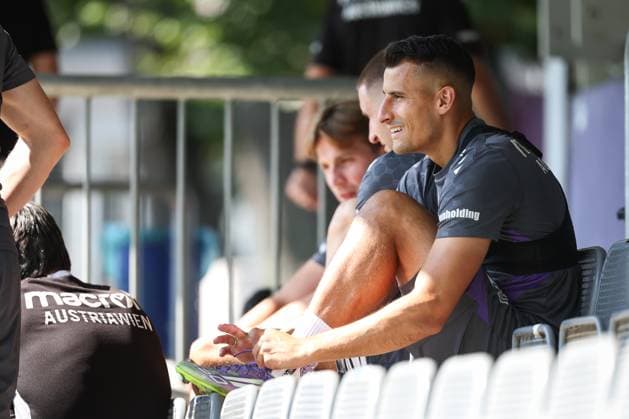 SOCCER - UEFA ECL, A.Wien vs Ostrava VIENNA,AUSTRIA,13.AUG.25 - SOCCER - UEFA Conference League, qualification, FK Austria Wien vs Banik Ostrava, preview, training A.Wien. Image shows Manfred Fischer (A.Wien).  GEPAxpictures xArminxRauthner