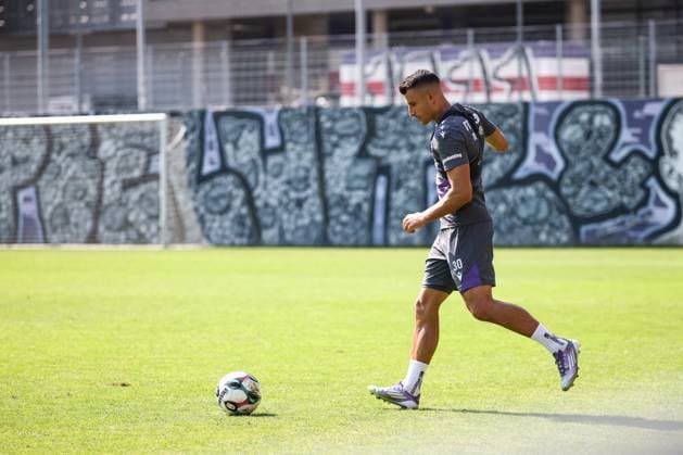 SOCCER - UEFA ECL, A.Wien vs Ostrava VIENNA,AUSTRIA,13.AUG.25 - SOCCER - UEFA Conference League, qualification, FK Austria Wien vs Banik Ostrava, preview, training A.Wien. Image shows Manfred Fischer (A.Wien).  GEPAxpictures xArminxRauthner