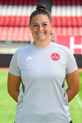 12 08 2025 1 FC Nürnberg FCN Club Clubfrauen 1 Google Pixel Women Soccer Bundesliga BL Season 2025 2026 Photo appointment Portrait appointment Presentation Press appointment Single photo Single photo Portrait Portrait Headshot Isabel Bauer Co Trainer Analysis