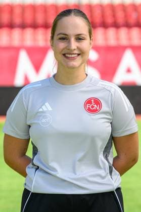 12 08 2025 1 FC Nürnberg FCN Club Clubfrauen 1 Google Pixel Women Soccer Bundesliga BL Season 2025 2026 Photo appointment Portrait appointment Presentation Press appointment Single photo Single photo Portrait Portrait Headshot Yamila Fischmann Physio
