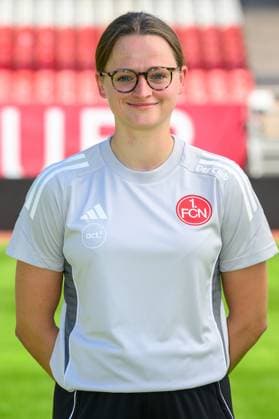 12 08 2025 1 FC Nürnberg FCN Club Clubfrauen 1 Google Pixel Women Football Bundesliga BL Season 2025 2026 Photo appointment Portrait appointment Presentation Press appointment Single photo Single photo Portrait Portrait Headshot Dr Lotta Hielscher Team doctor
