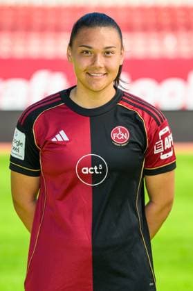 12 08 2025 1 FC Nürnberg FCN Club Clubfrauen 1 Google Pixel Women Soccer Bundesliga BL Season 2025 2026 Photo appointment Portrait appointment Presentation Press appointment Single photo Single photo Portrait Portrait Headshot Clara Fröhlich 5