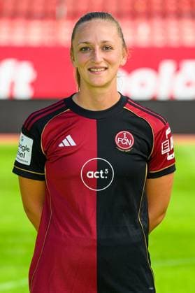 12 08 2025 1 FC Nürnberg FCN Club Clubfrauen 1 Google Pixel Women Soccer Bundesliga BL Season 2025 2026 Photo appointment Portrait appointment Presentation Press appointment Single photo Single photo Portrait Portrait Headshot Alina Mailbeck 6
