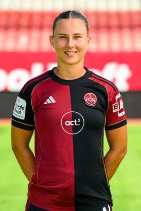 12 08 2025 1 FC Nürnberg FCN Club Clubfrauen 1 Google Pixel Women Soccer Bundesliga BL Season 2025 2026 Photo appointment Portrait appointment Presentation Press appointment Single photo Single photo Portrait Portrait Headshot Meret Günster 8