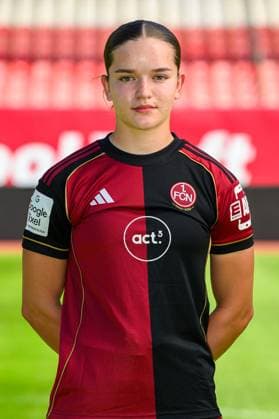 12 08 2025 1 FC Nuremberg FCN Club Clubfrauen 1 Google Pixel Women Football Bundesliga BL Season 2025 2026 Photo appointment Portrait appointment Presentation Press appointment Single photo Single photo Portrait Portrait Headshot Marlene Lindner 14