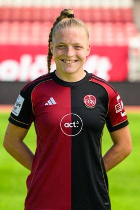 12 08 2025 1 FC Nürnberg FCN Club Clubfrauen 1 Google Pixel Women Soccer Bundesliga BL Season 2025 2026 Photo appointment Portrait appointment Presentation Press appointment Single photo Single photo Portrait Portrait Headshot Franziska May 18