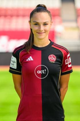 12 08 2025 1 FC Nürnberg FCN Club Clubfrauen 1 Google Pixel Women Soccer Bundesliga BL Season 2025 2026 Photo appointment Portrait appointment Presentation Press appointment Single photo Single photo Portrait Portrait Headshot Sanja Homann 19