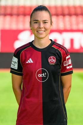 12 08 2025 1 FC Nürnberg FCN Club Clubfrauen 1 Google Pixel Women Soccer Bundesliga BL Season 2025 2026 Photo appointment Portrait appointment Presentation Press appointment Single photo Single photo Portrait Portrait Headshot Julia Pollak 22