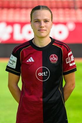 12 08 2025 1 FC Nürnberg FCN Club Clubfrauen 1 Google Pixel Women Soccer Bundesliga BL Season 2025 2026 Photo appointment Portrait appointment Presentation Press appointment Single photo Single photo Portrait Portrait Headshot Nastassja Lein 24