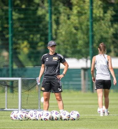 Soccer, Women, Season 2025 2026, Google Pixel Women Bundesliga, 1 FC Union Berlin, Public Training, Coach Ailien Poese 1 Women 1 FC Union , 13 08 2025, Copyright: xMatthiasxKochx