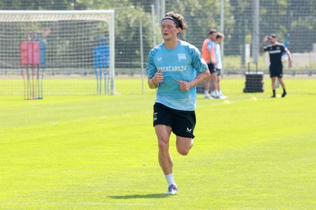 DEU, DFL, 2 FBL Hertha BSC, Training, 13 08 2025, Sportforum, Berlin, DEU, DFL, 2 FBL Hertha BSC, Training, im Bild Fabian Reese Hertha BSC Berlin 11 DFL regulations prohibit any use of Photographs as image sequences and or quasi video nordphotoxGmbHx xEngler nph00076