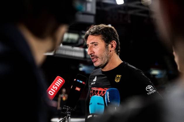 European Championship preparation training Germany 13 08 2025 Alex Mumbru national coach Germany in media interview European Championship preparation training Germany, Munich, BMW Park on 13 08 2025 Copyright: xBEAUTIFULxSPORTS Wunderlx