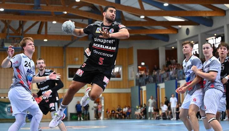 13 08 2025 Handball season 2025 2026 Test match friendly HC Erlangen HCE TV Großwallstadt xwoxzix Milos Kos 5, HC Erlangen HCE