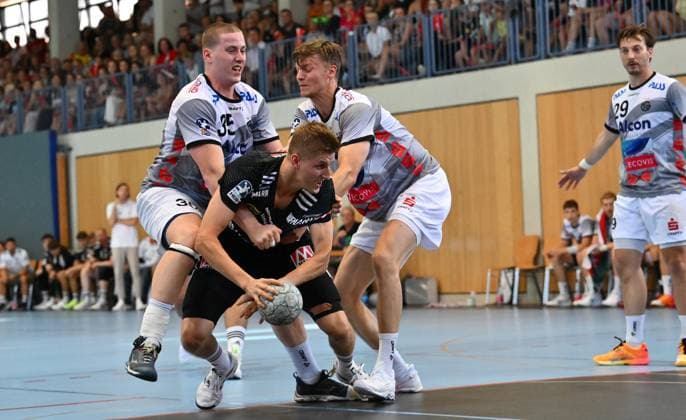 13 08 2025 Handball season 2025 2026 Test match friendly HC Erlangen HCE TV Großwallstadt xwoxzix Sander Andreassen Overjordet 8, HC Erlangen HCE vs Axel Skaarnaess 25, TV Großwallstadt Sebastian Trost 17, TV Großwallstadt
