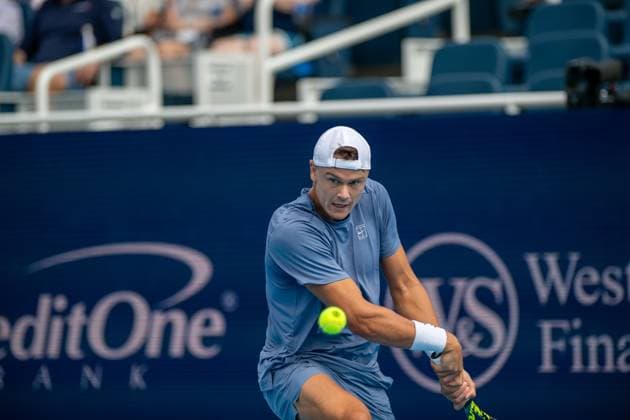 Cincinnati Open Round Of 16: Francis Tiafoe V Holger Rune Holger Rune is seen during his Round of 16 match at the Cincinnati Open in Mason, Ohio, on August 13, 2025. Mason Ohio United States  Copyright: xJasonxWhitmanx originalFilename:whitman-cincinna250813_npG6o.jpg