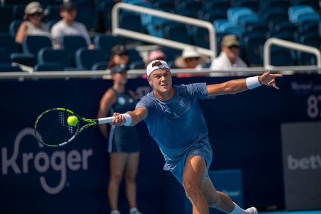 Cincinnati Open Round Of 16: Francis Tiafoe V Holger Rune Holger Rune is seen during his Round of 16 match at the Cincinnati Open in Mason, Ohio, on August 13, 2025. Mason Ohio United States  Copyright: xJasonxWhitmanx originalFilename:whitman-cincinna250813_np3hT.jpg