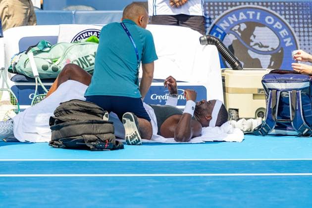 TENNIS : Tournoi de Cincinatti - 1 8 Huitieme - 13 08 2025 Frances Tiafoe, usa, Tournoi de Cincinatti 2025, 8e de Finale, abandon sur blessure  Copyright: xx