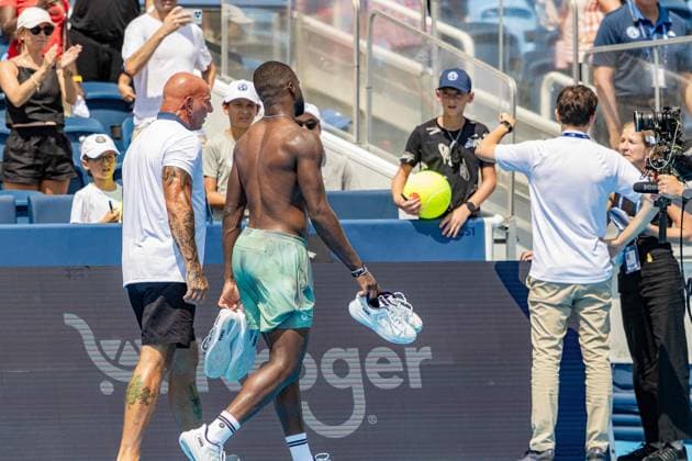 TENNIS : Tournoi de Cincinatti - 1 8 Huitieme - 13 08 2025 Frances Tiafoe, usa, Tournoi de Cincinatti 2025, 8e de Finale, abandon sur blessure  Copyright: xx