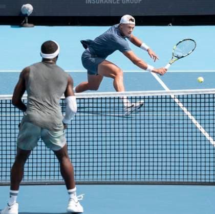 August 13, 2025: Frances Tiafoe (USA) retires in the second set against Holger Rune (DEN) with a final score of 6-4, 3-1, at the Cincinnati Open being played at Lindner Family Tennis Center in Mason, Ohio, {USA} Ã‚ Tennisclix Cal Media Mason USA - ZUMAc04_ 20250813_zma_c04_086 Copyright: xLesliexBillmanx