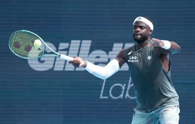 August 13, 2025: Frances Tiafoe (USA) retires in the second set against Holger Rune (DEN) with a final score of 6-4, 3-1, at the Cincinnati Open being played at Lindner Family Tennis Center in Mason, Ohio, {USA} Ã‚ Tennisclix Cal Media Mason USA - ZUMAc04_ 20250813_zma_c04_096 Copyright: xLesliexBillmanx